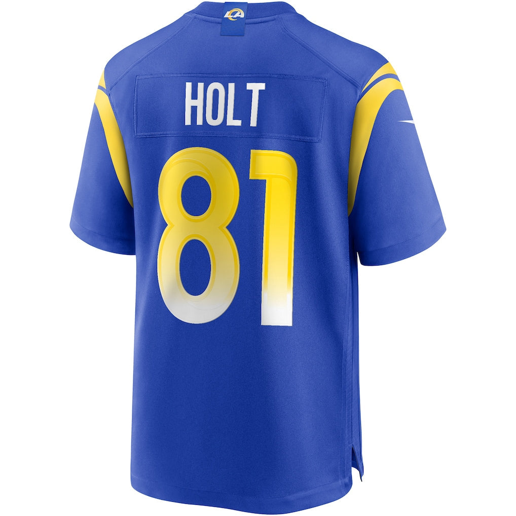 Kooe LA.Rams #81 Torry Holt Royal Game Retired Player Jersey