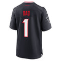 Kooe H.Texans #1 Dad Navy Game Jersey