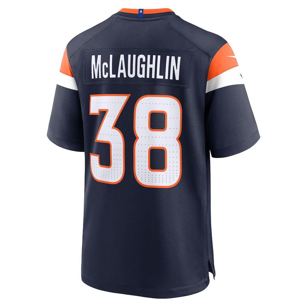 Kooe D.Broncos #38 Jaleel McLaughlin Navy Alternate Game Jersey