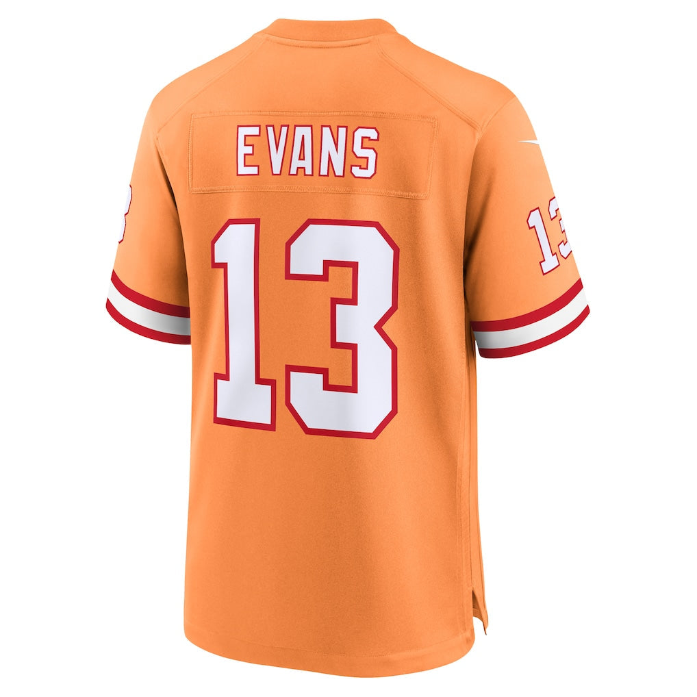 Kooe TB.Buccaneers #13 Mike Evans Orange Throwback Game Jersey