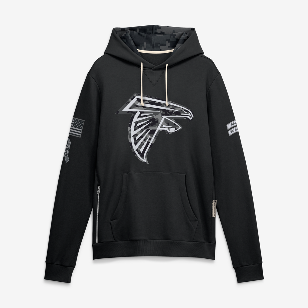 Kooe A.Falcons Black 2026 Salute to Service Sideline Dri-FIT Pullover Hoodie Jerseys