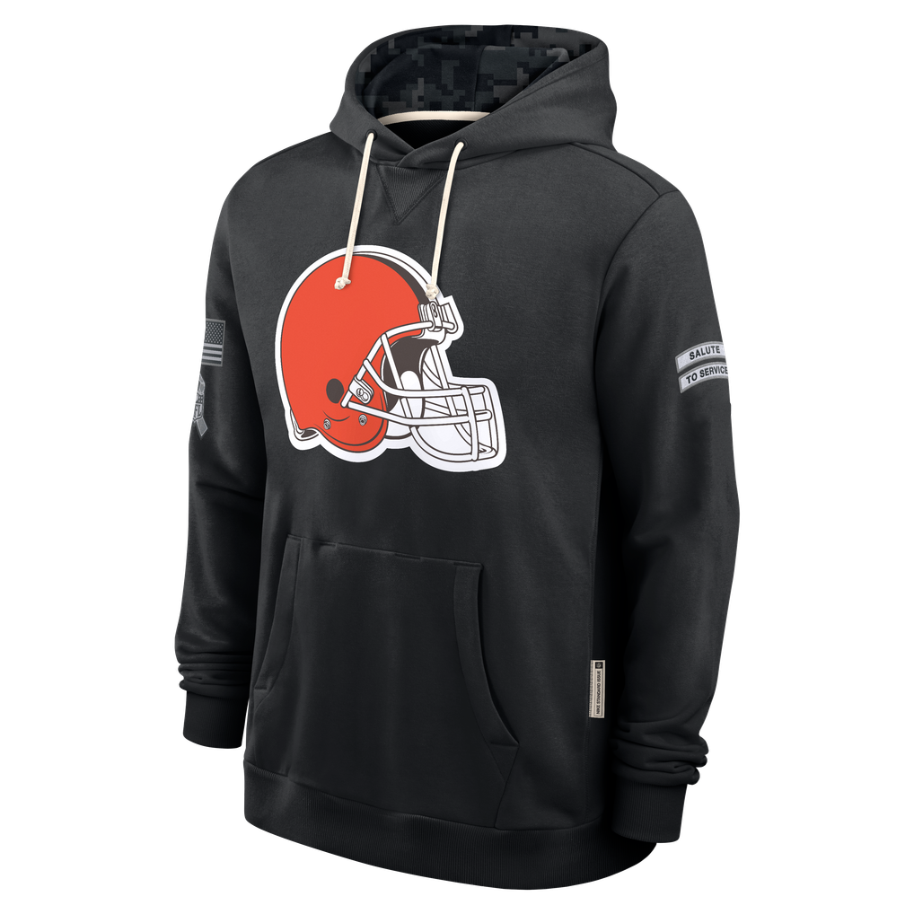 Kooe C.Browns Black 2026 Salute to Service Sideline Dri-FIT Pullover Hoodie Jerseys
