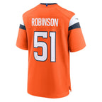 Kooe D.Broncos #51 Que Robinson Orange Team Game Jersey