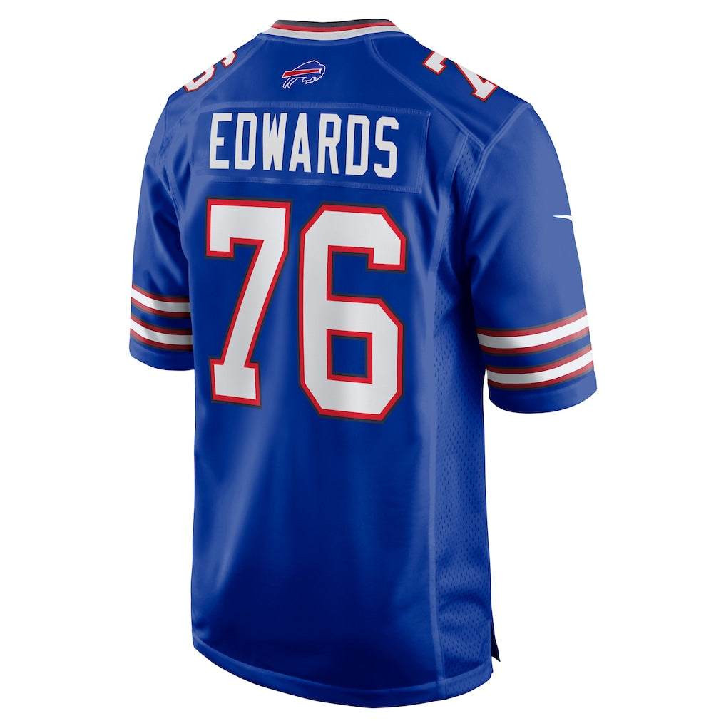 Kooe B.Bills #76 David Edwards Royal Team Game Jersey