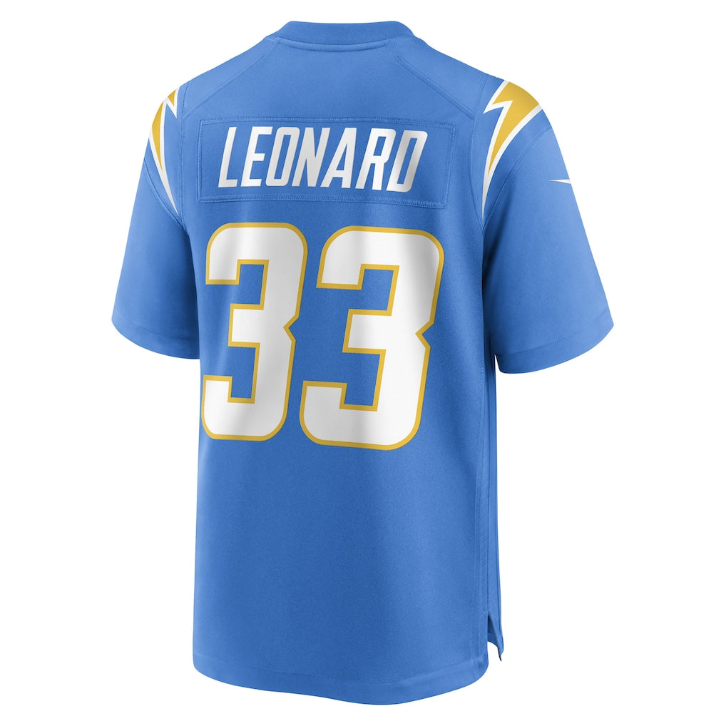 Kooe LA.Chargers #33 Deane Leonard Powder Blue Player Game Jersey