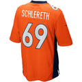 Kooe D.Broncos #69 Mark Schlereth Orange Game Retired Player Jersey