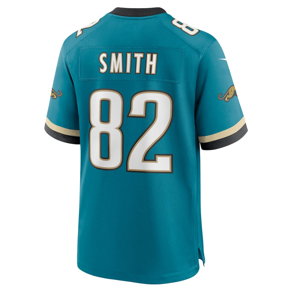 Kooe J.Jaguars #82 Jimmy Smith Teal Retired Player Alternate Game Jersey