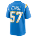 Kooe LA.Chargers #57 Clelin Ferrell Powder Blue Team Game Jersey