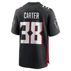 Kooe A.Falcons #38 Nathan Carter Black Team Game Jersey
