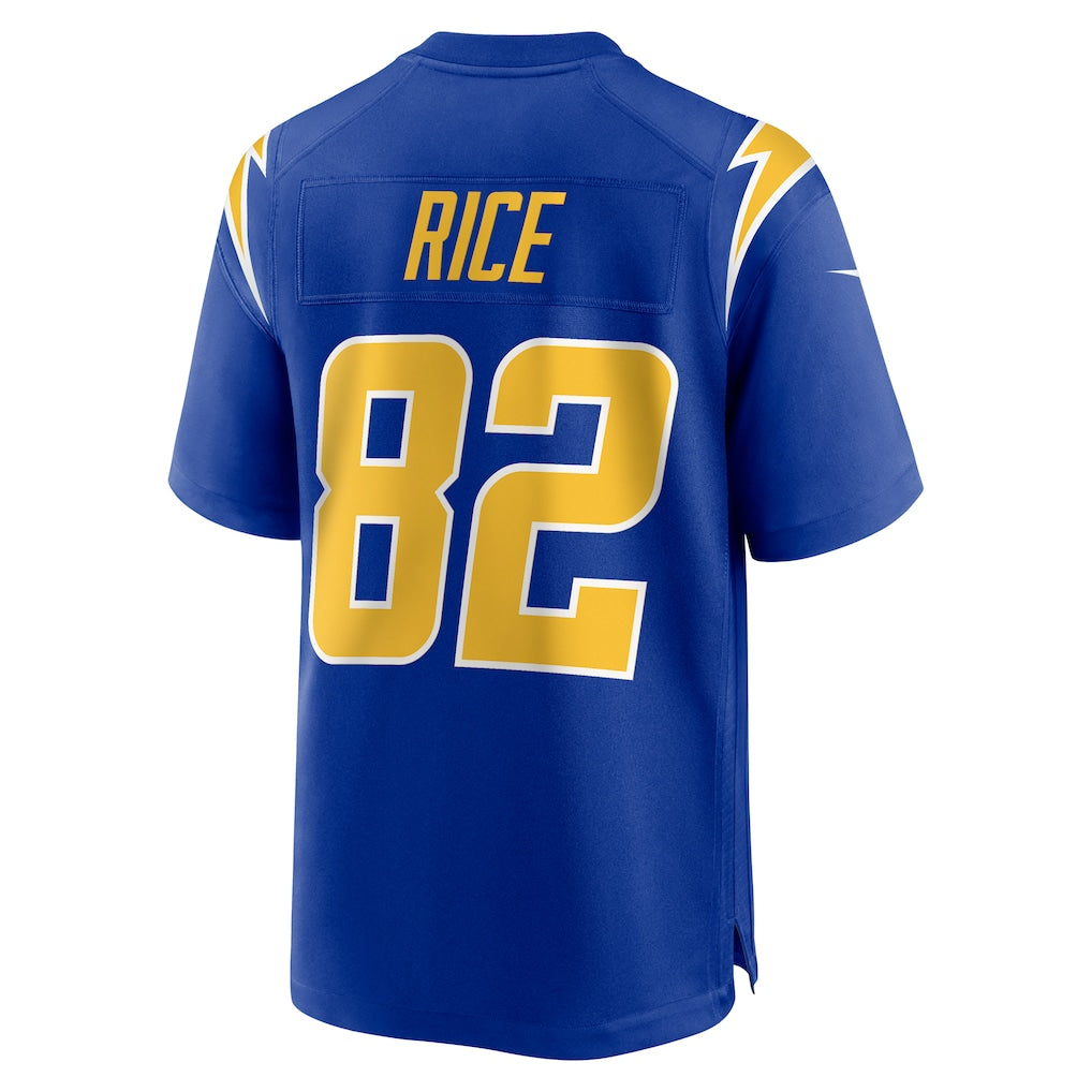 Kooe LA.Chargers #82 Brenden Rice Royal 2nd Alternate Game Player Jersey