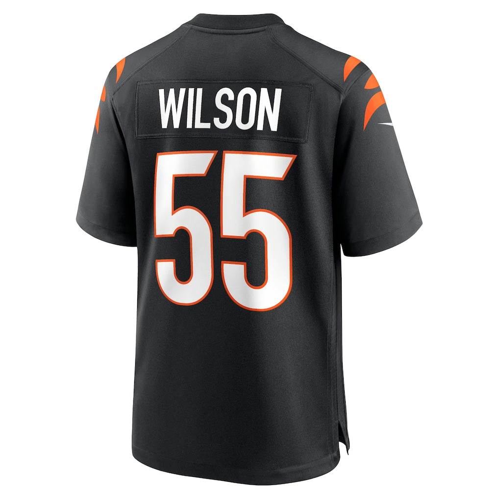 Kooe C.Bengals #55 Logan Wilson Black Game Jersey