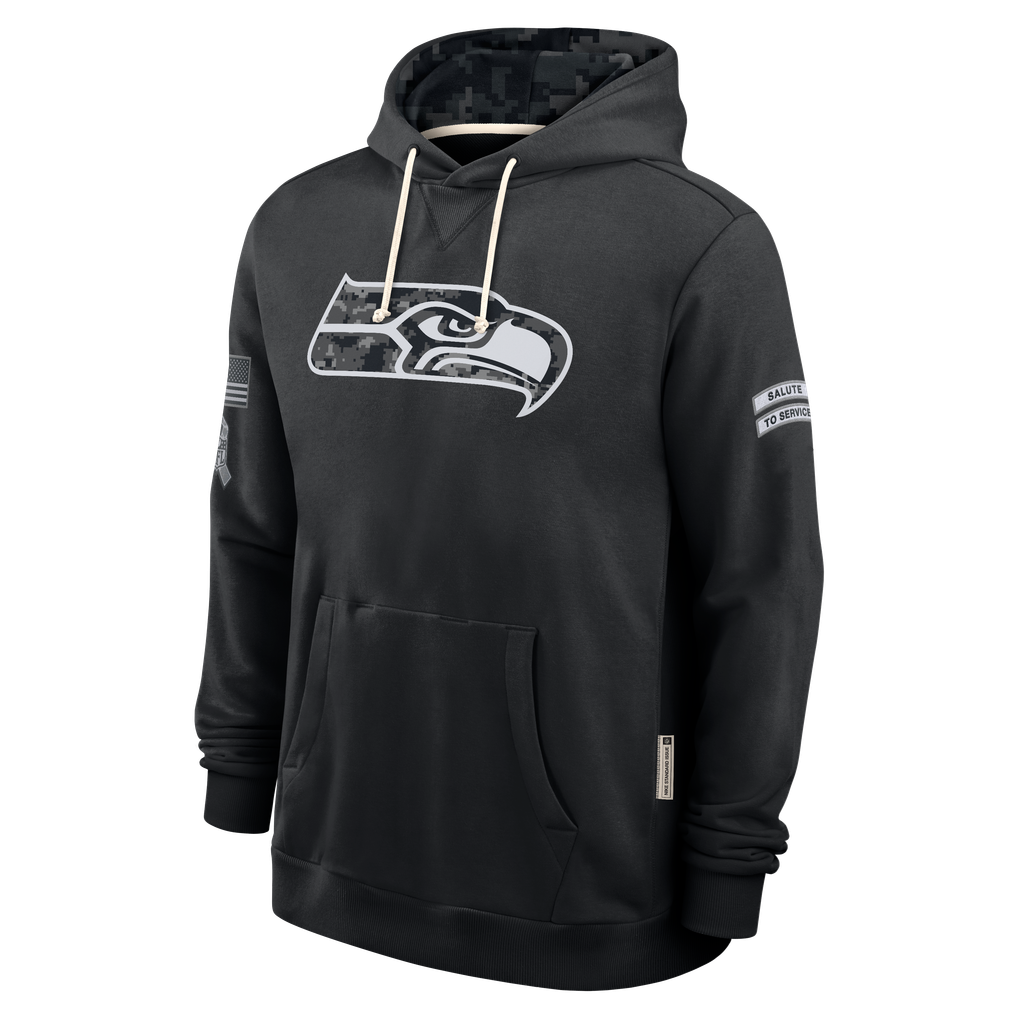 Kooe S.Seahawks Black 2026 Salute to Service Sideline Dri-FIT Pullover Hoodie Jerseys