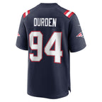 Kooe NE.Patriots #94 Cory Durden Navy Team Game Jersey