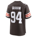 Kooe C.Browns #94 Mason Graham Brown 2025 NFL Draft First Round Pick Game Jersey