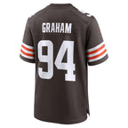 Kooe C.Browns #94 Mason Graham Brown 2025 NFL Draft First Round Pick Game Jersey