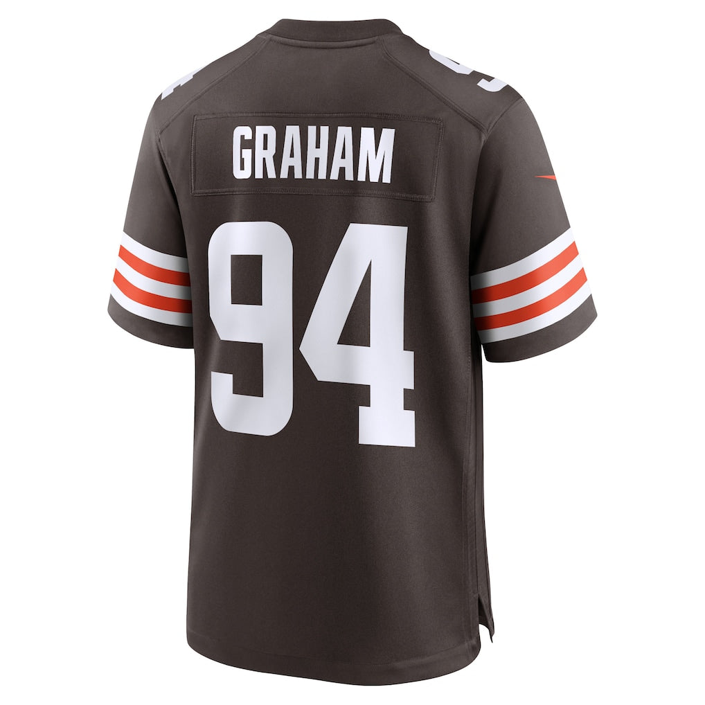 Kooe C.Browns #94 Mason Graham Brown 2025 NFL Draft First Round Pick Game Jersey