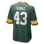 Kooe GB.Packers #43 Kiondre Thomas Green Team Game Jersey