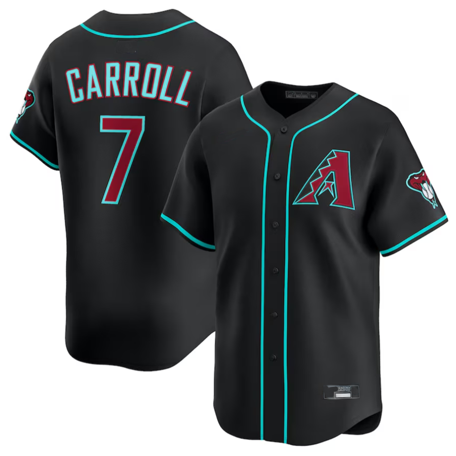 Kooe A.Diamondbacks #7 Corbin Carroll Player Black Limited American Personalized Stitched Jerseys