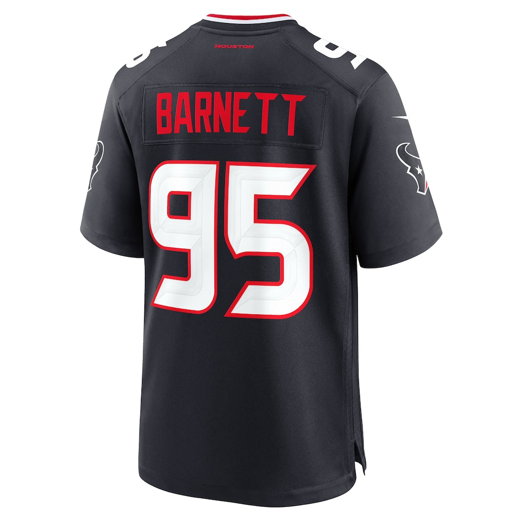 Kooe H.Texans #95 Derek Barnett Navy Team Game Jersey