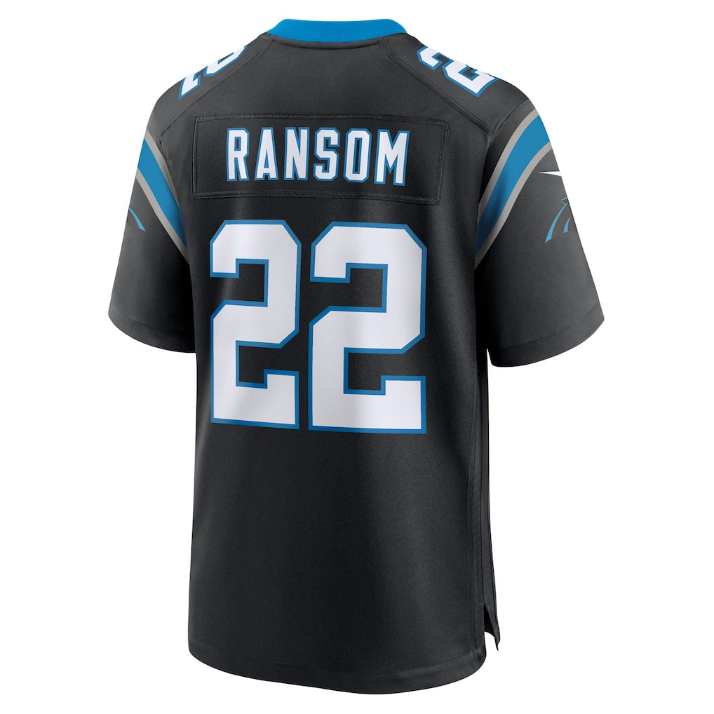 Kooe C.Panthers #22 Lathan Ransom Black Team Game Jersey