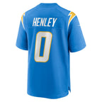 Kooe LA.Chargers #0 Daiyan Henley Powder Blue Team Game Jersey