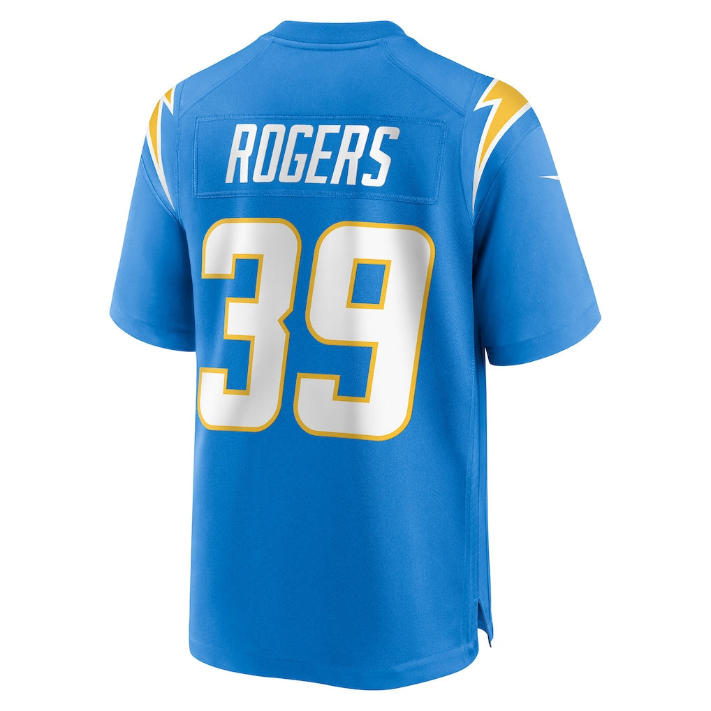 Kooe LA.Chargers #39 Eric Rogers Powder Blue Team Game Jersey