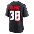 Kooe H.Texans #38 Zion Childress Navy Team Game Jersey