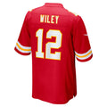 Kooe KC.Chiefs #12 Jared Wiley Red Game Jersey