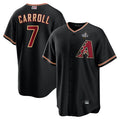 Kooe A.Diamondbacks #7 Corbin Carroll Player Black World Series Replica Personalized Stitched Jerseys