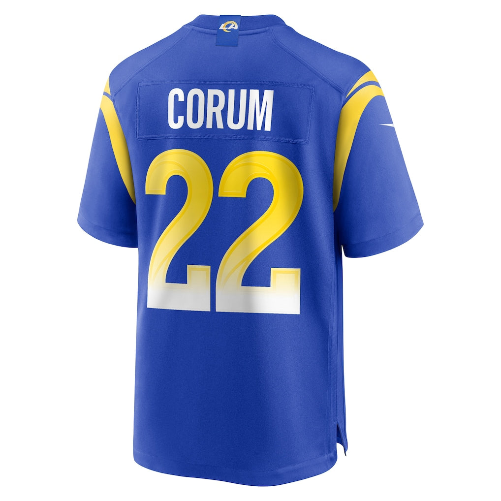 Kooe LA.Rams #22 Blake Corum Royal Player Game Jersey