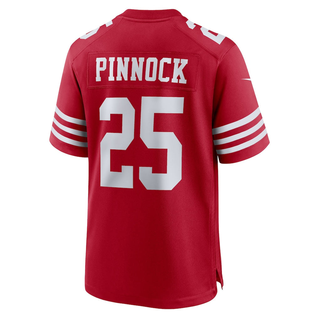 Kooe SF.49ers #25 Jason Pinnock Scarlet Team Game Jersey