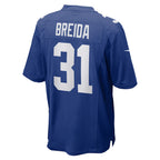 Kooe NY.Giants #31 Matt Breida Royal Game Jersey