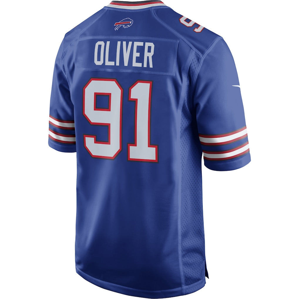 Kooe B.Bills #91 Ed Oliver Royal Game Player Jersey