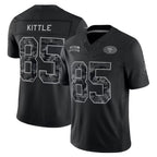 Kooe SF.49ers #85 George Kittle Player Black Limited 2026 Salute to Service Home Game Stitched Jerseys