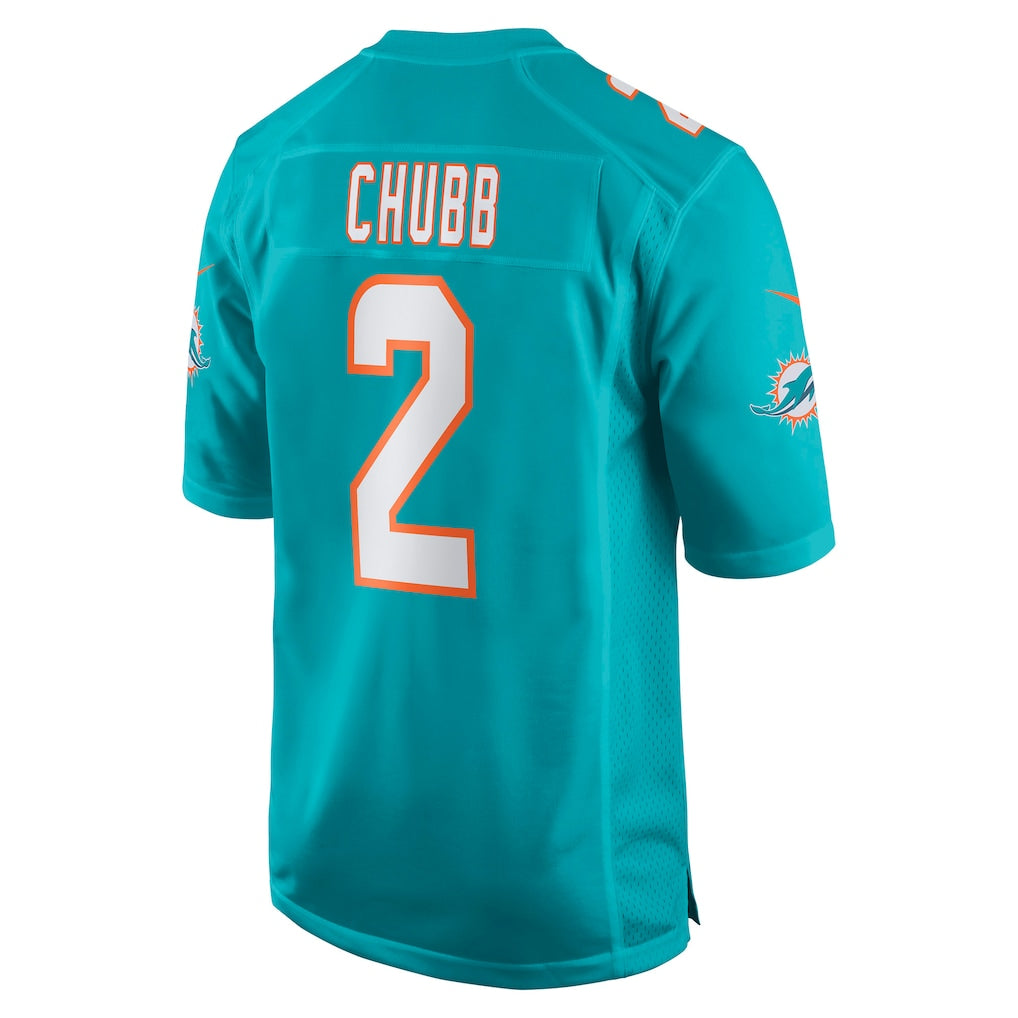 Kooe M.Dolphins #2 Bradley Chubb Aqua Game Player Jersey