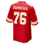 Kooe KC.Chiefs #76 Kingsley Suamataia Red Game Jersey