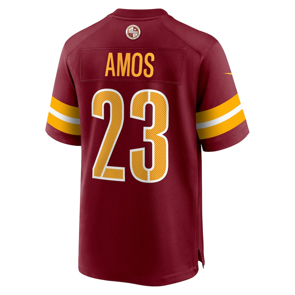 Kooe W.Commanders #23 Trey Amos Burgundy Team Game Jersey