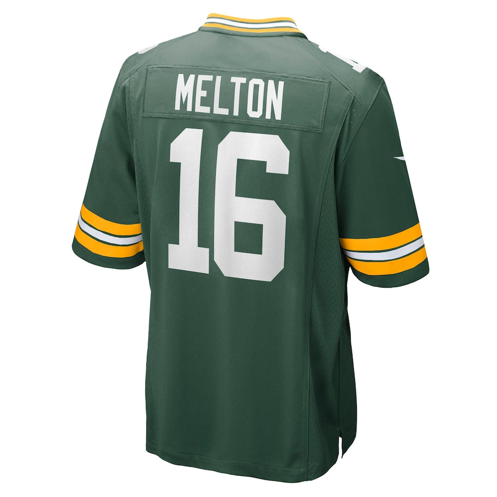 Kooe GB.Packers #16 Bo Melton Green Team Game Jersey