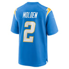 Kooe LA.Chargers #2 Elijah Molden Powder Blue Team Game Jersey