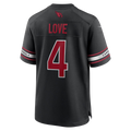 Kooe A.Cardinals #4 Jeremiyah Love Black Game Player Stitched Jerseys