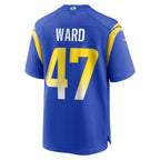 Kooe LA.Rams #47 Alex Ward Royal Home Game Jersey