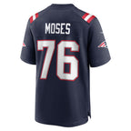 Kooe NE.Patriots #76 Morgan Moses Navy Team Game Jersey