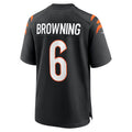 Kooe C.Bengals #6 Jake Browning Black Retired Player Jersey