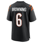 Kooe C.Bengals #6 Jake Browning Black Retired Player Jersey