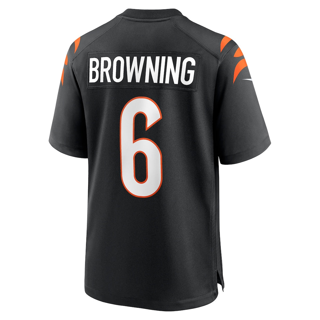 Kooe C.Bengals #6 Jake Browning Black Retired Player Jersey