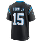 Kooe C.Panthers #15 Jimmy Horn Jr Black Team Game Jersey