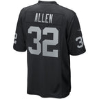 Kooe LV.Raiders #32 Marcus Allen Black Game Retired Player Jersey