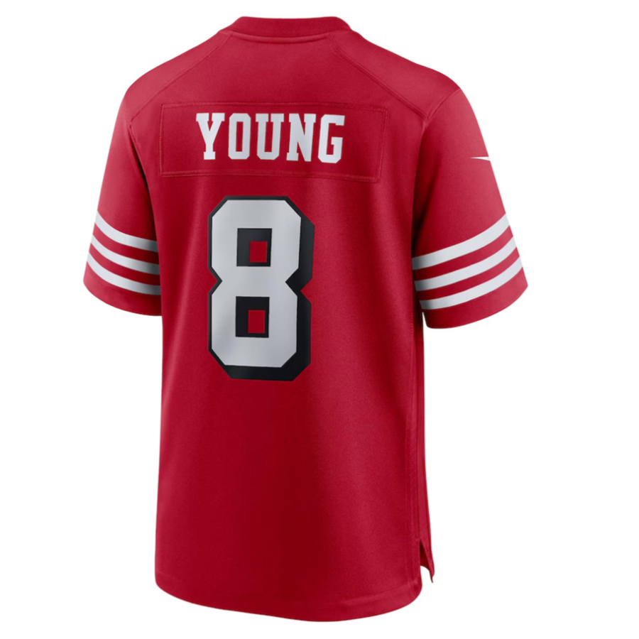 Kooe #8 Steve Young Player SF.49ers Scarlet Alternate Game Stitched Jersey