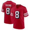 Kooe #8 Steve Young Player SF.49ers Scarlet Alternate Game Stitched Jerseys