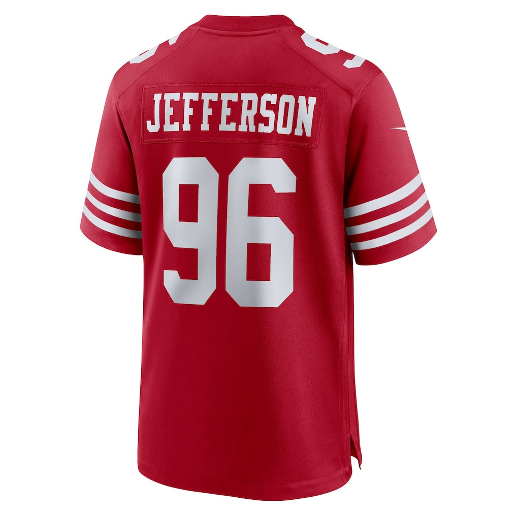 Kooe SF.49ers #96 Jordan Jefferson Scarlet Team Game Jersey